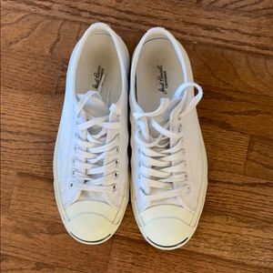 Jack Purcell white converse leather shoes